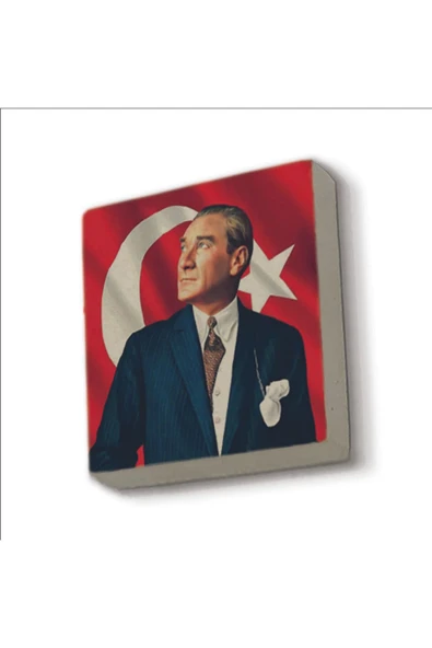Mustafa Kemal Atatürk Baskılı Taş Magnet 5X5