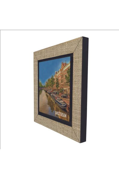 Amsterdam Görseli Baskılı MDF Magnet 7X7 - 5