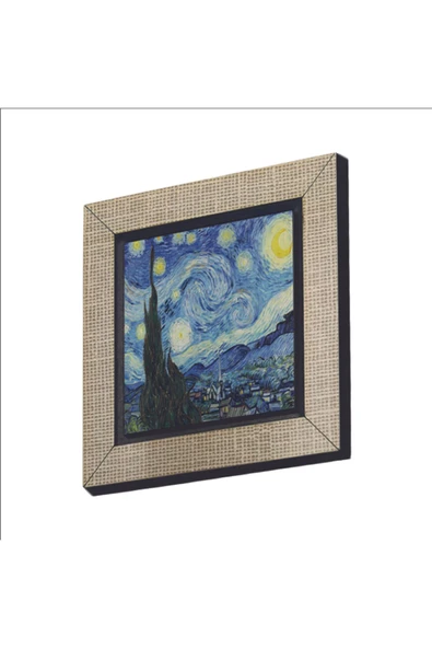 Yıldızlı Gece (Vincent Van Gogh, 1889) Baskılı MDF Magnet 7X7