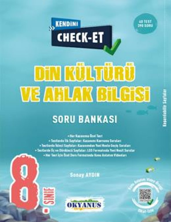 OKYANUS 8.SINIF KENDİNİ CHECK-ET DİN KÜLTÜRÜ VE AHLAK BİL.SORU BANKASI ürün görseli 1