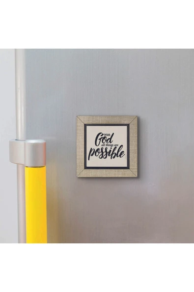 Matta 19:26 Baskılı MDF Magnet 7X7 - Resim 3