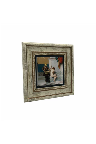 Türk Hamamında İki Kadın (Jean-Léon Gérôme, 1872) Baskılı Taş Tablo 20x20 - 4