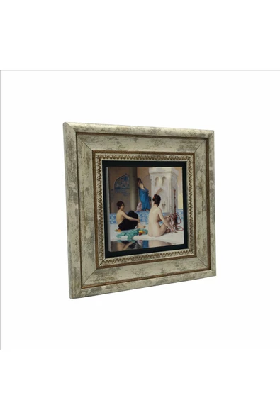 Hamam Sefası (Jean-Léon Gérôme, 1881) Baskılı Taş Tablo 20x20 - 4