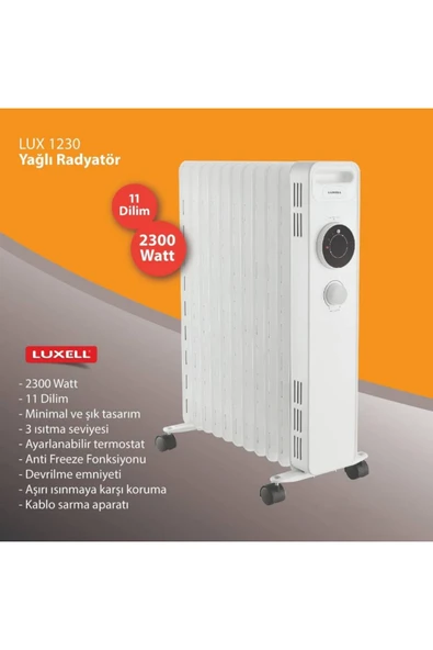 LUXELL LUX-1230 KBR YAĞLI RADYATÖR - 2