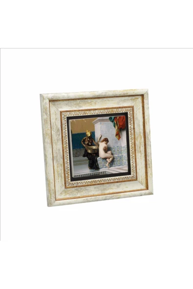 Türk Hamamında İki Kadın (Jean-Léon Gérôme, 1872) Baskılı Taş Tablo 20x20