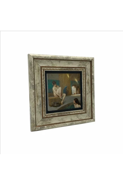 Hamamda Nü (Jean-Léon Gérôme, 1889) Baskılı Taş Tablo 20x20 - 4