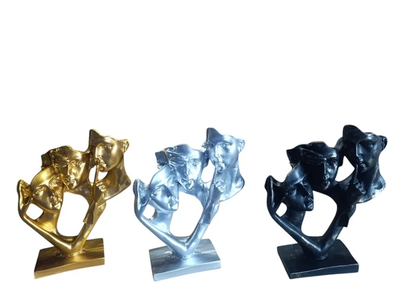 kırılmaz polyester,beyaz renk konuşma duyma görme heykel biblosu - Resim 5