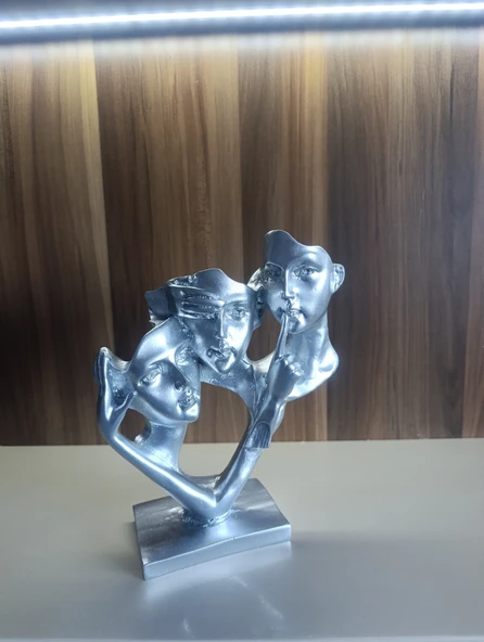 kırılmaz polyester,beyaz renk konuşma duyma görme heykel biblosu - Resim 2