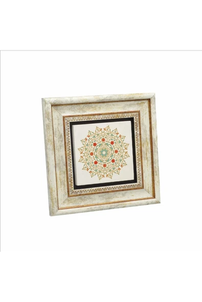 Rumi Desen Baskılı Taş Tablo 20x20
