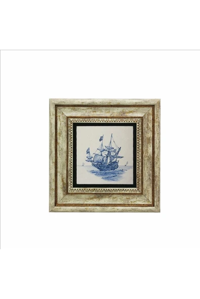 Hollanda Deseni Baskılı Taş Tablo 20x20 - 2