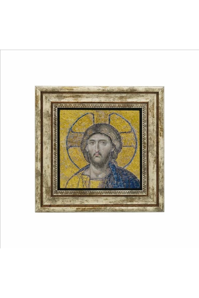 Ayasofya- Hz. İsa Mozaiği Baskılı Taş Tablo 25X25 - 2