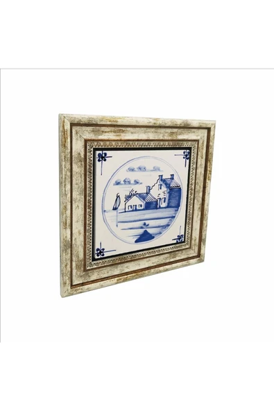 Hollanda Deseni Baskılı Taş Tablo 25X25
