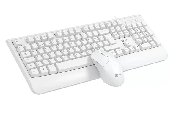 Lenovo Lecoo CM101 Q Türkçe USB Beyaz Klavye + Mouse Seti - 2