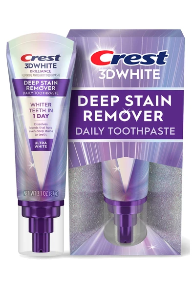 Crest 3DWhite Brilliance Deep Stain Remover Ultra White Diş Macunu 87GR