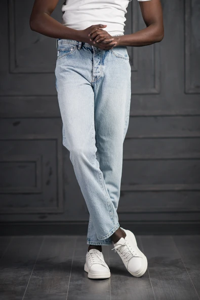 FBI Pamuklu Taş Yıkama Baggy (Geniş Paça) Jean Pantolon - 3