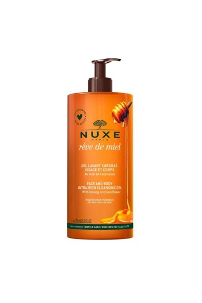 Nuxe Reve De Miel Gel Lavant Surgras Visage Et Corps 750 ml