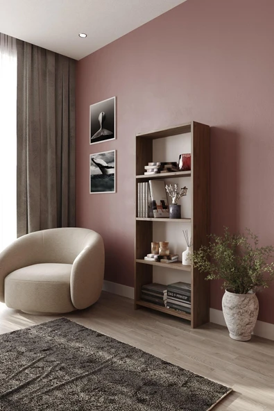 Modern 4 Bölmeli Kitaplık – Çok Amaçlı Dolap ve Dosya Rafı | Ev & Ofis İçin Şık Depolama Çözümü - 3