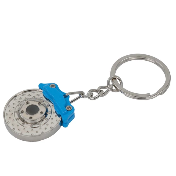 Mega Oto Market Oto Araba Anahtarlık Krom Fren Diski Mavi Balata Kapaklı - 2