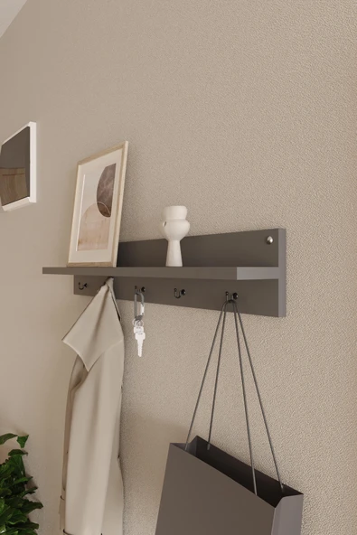 Modern Duvar Askılık | Hol Askılık | Duvar Askılık | Portmanto | Vestiyer 80 cm