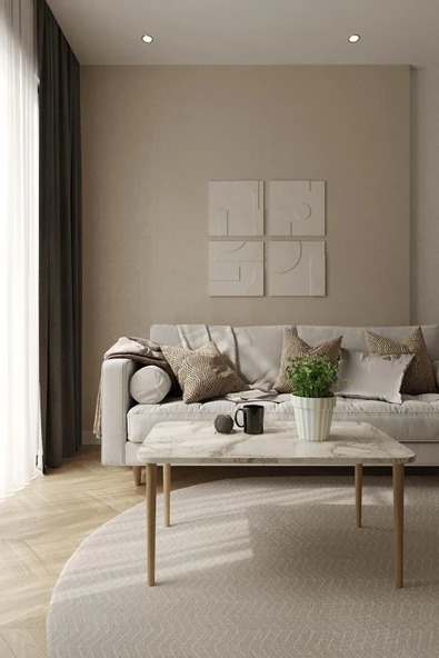 woodaria  Orta Sehpa, Ahşap Ayaklı Orta Sehpa, Salon Masa, Sehpa - 3