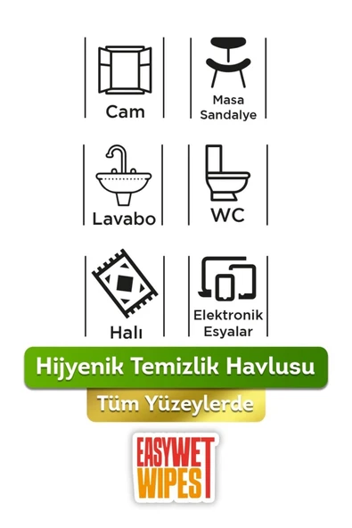 Vebox Easy Wet Wipes Yüzey Temizlik Havlusu 7x100 700 Yaprak - 2
