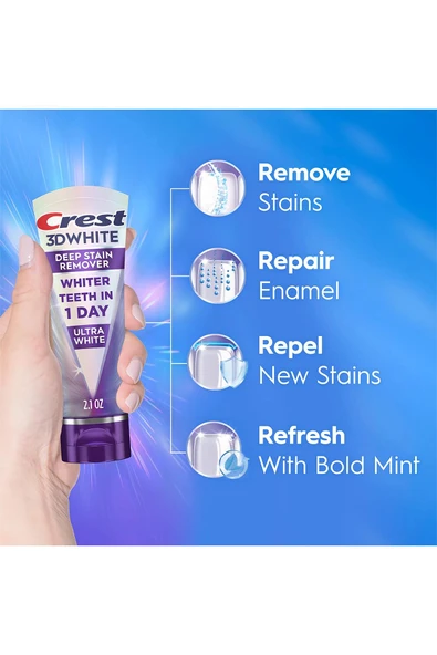 Crest 3DWhite Brilliance Deep Stain Remover Ultra White Diş Macunu 4x59GR - 7