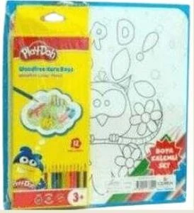 Monster Boya Kitabı+Play Doh Kuru Boya Seti