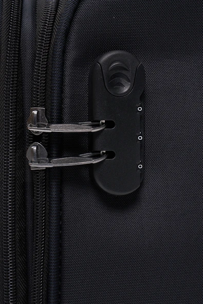 Elatae Macbook Air - Macbook Pro 15.6&16 İnç Uyumlu Laptop Bölmeli Kabin Boy Pilot Valiz Siyah PLTVLZ910 - Resim 6