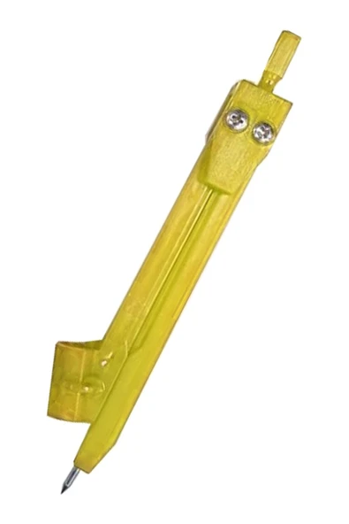 Plastik Pergel 3 Adet Renkli Plastik Pergel Ekonomik Okul Teknik Çizim Kurşun Kalem Yuvalı - 4