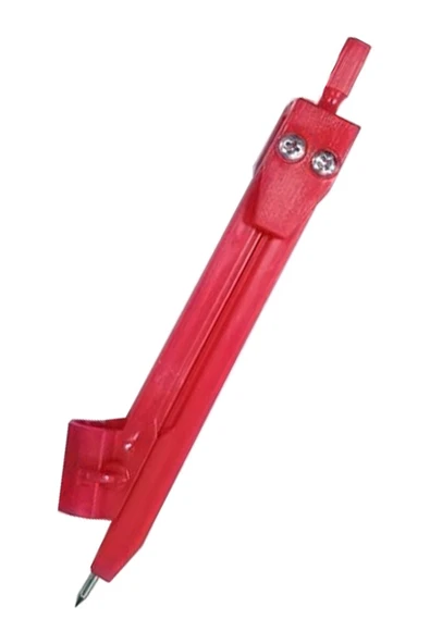 Plastik Pergel 4 Adet Renkli Plastik Pergel Ekonomik Okul Teknik Çizim Kurşun Kalem Yuvalı - 2