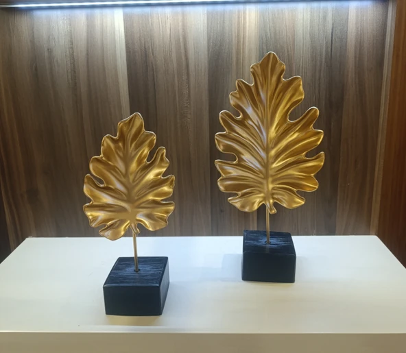 kırılmaz 2li SARI RENK çınar yaprağı biblosu - Resim 4