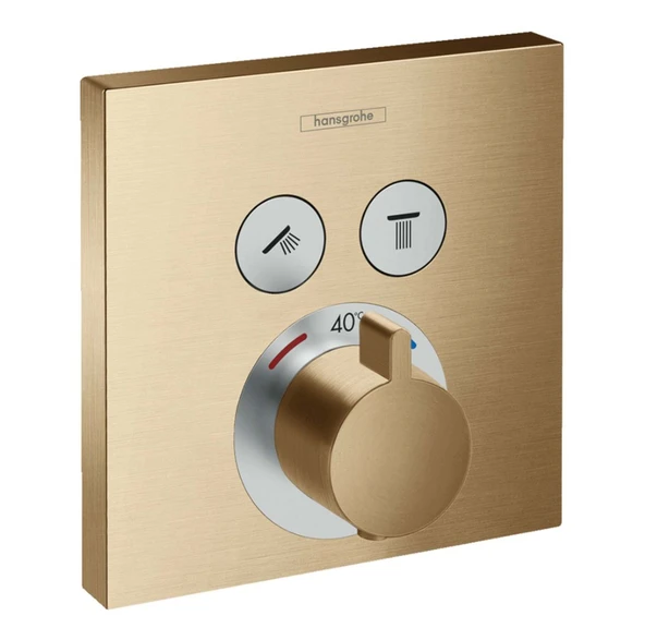 Hansgrohe Showerselect Termostatik Ankastre  Banyo Bataryası 2 Çıkış Bronz 15763140