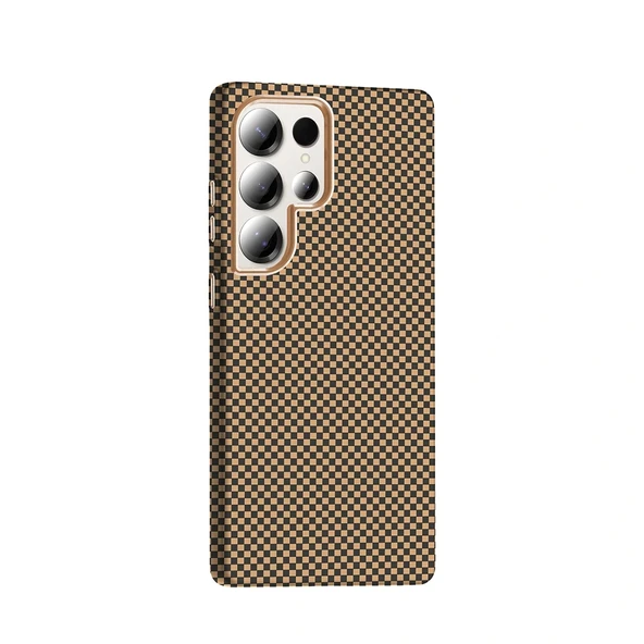 Galaxy S25 Ultra Kılıf M-safe Şarj Özellikli Karbon Fiber Görünümlü Redclick Gros Kapak - Resim 4