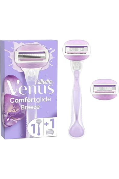Gillette Venus Gillette Venüs Breeze Kadın Tıraş Makinesi 2 Yedek Başlık Makyaj Çantası Hediyeli.