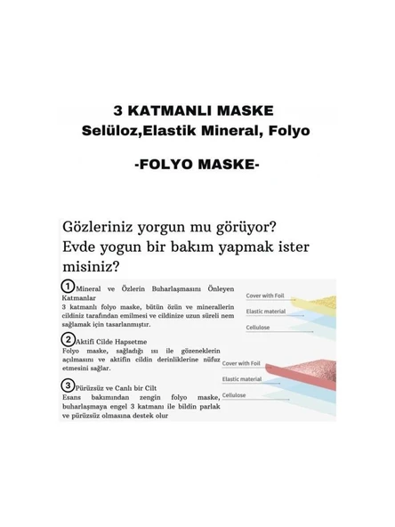 Dermal 3 Katmanlı Rose Flash Foil Göz Altı Torbalarına Karşı Kağıt Göz Maskesi 4 gr 5 Adet - 4