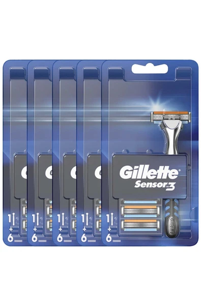 Gillette Sensor3 Mak 6'lı Bıçak X5 Adet