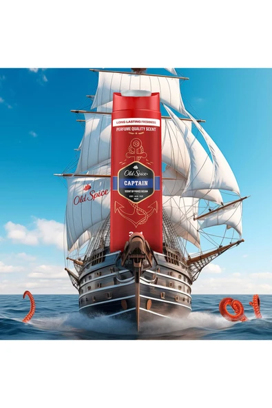 Old Spice Captain Erkekler Için Duş Jeli Ve Şampuan 400 ml - 7