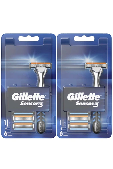 Gillette Sensor3 Tıraş Makinesi Yedek Tıraş Bıçağı 6'lı X 2 Adet