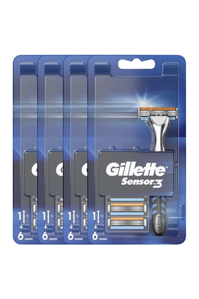 Gillette Sensor3 Makine 6 Yedek X 4 Adet
