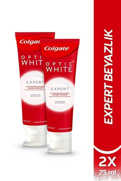 Colgate Optic White Expert White Beyazlatıcı Diş Macunu 75 ml x 2 Adet