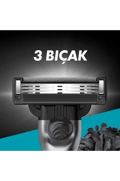 Gillette Mach3 Charcoal Yedekli Tıraş Makinesi - 4
