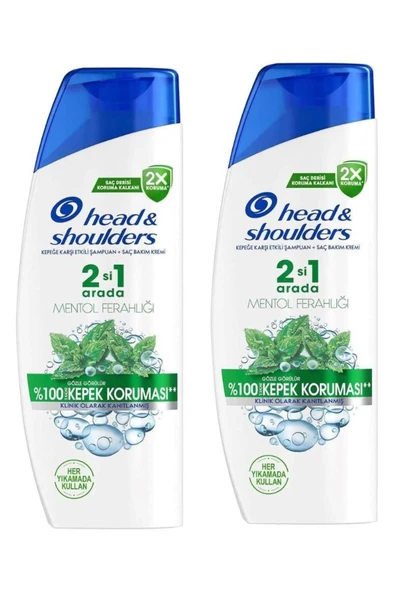 Head&Shoulders Head & Shoulders 330 Ml Şampuan 2-1 Mentol Ferahlığı X 2 Adet
