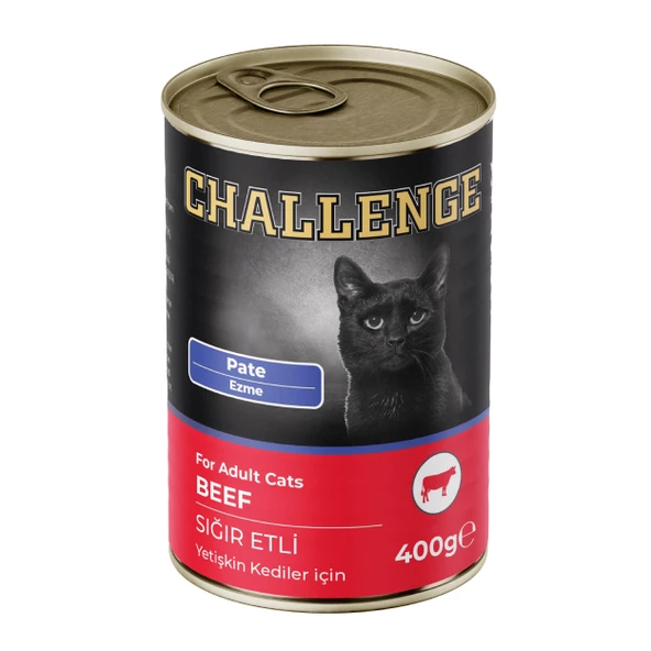 Challenge Pate Sığır Etli Yetişkin Kedi Konservesi 400 gr ürün görseli