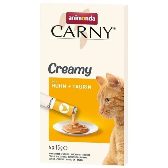 Animonda Snack Carny Tavuk & Taurin Kedi Kreması 6x15 gr