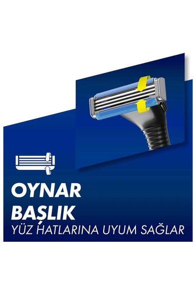 Gillette Sensor3 Tıraş Makinesi + 6 Yedek Tıraş Bıçağı - 5