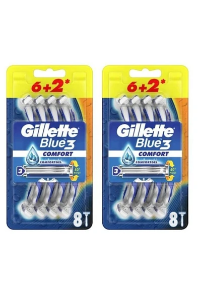 Gillette Blue-3 Comfort 8'li X2 Adet