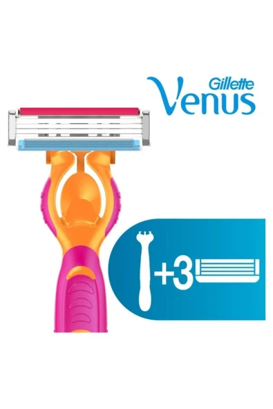 Gillette Venus Simply Kadın Tıraş Makinesi Ve 3 Yedek Tıraş Bıçağı mrcn7702018366286 - 2