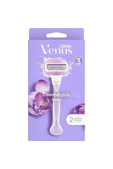 Gillette Venus Gillette Venüs Breeze Kadın Tıraş Makinesi 2 Yedek Başlık Makyaj Çantası Hediyeli. - 2
