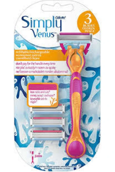 Gillette Venus Gillette Venüs Simply Kadın Tıraş Makinesi Ve 3 Yedek Tıraş Bıçağı
