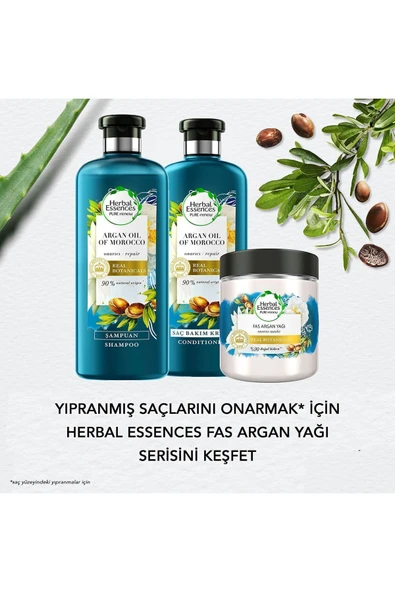 Herbal Essences Onarıcı Saç Maskesi Fas Argan Yağı 250 ml - 6